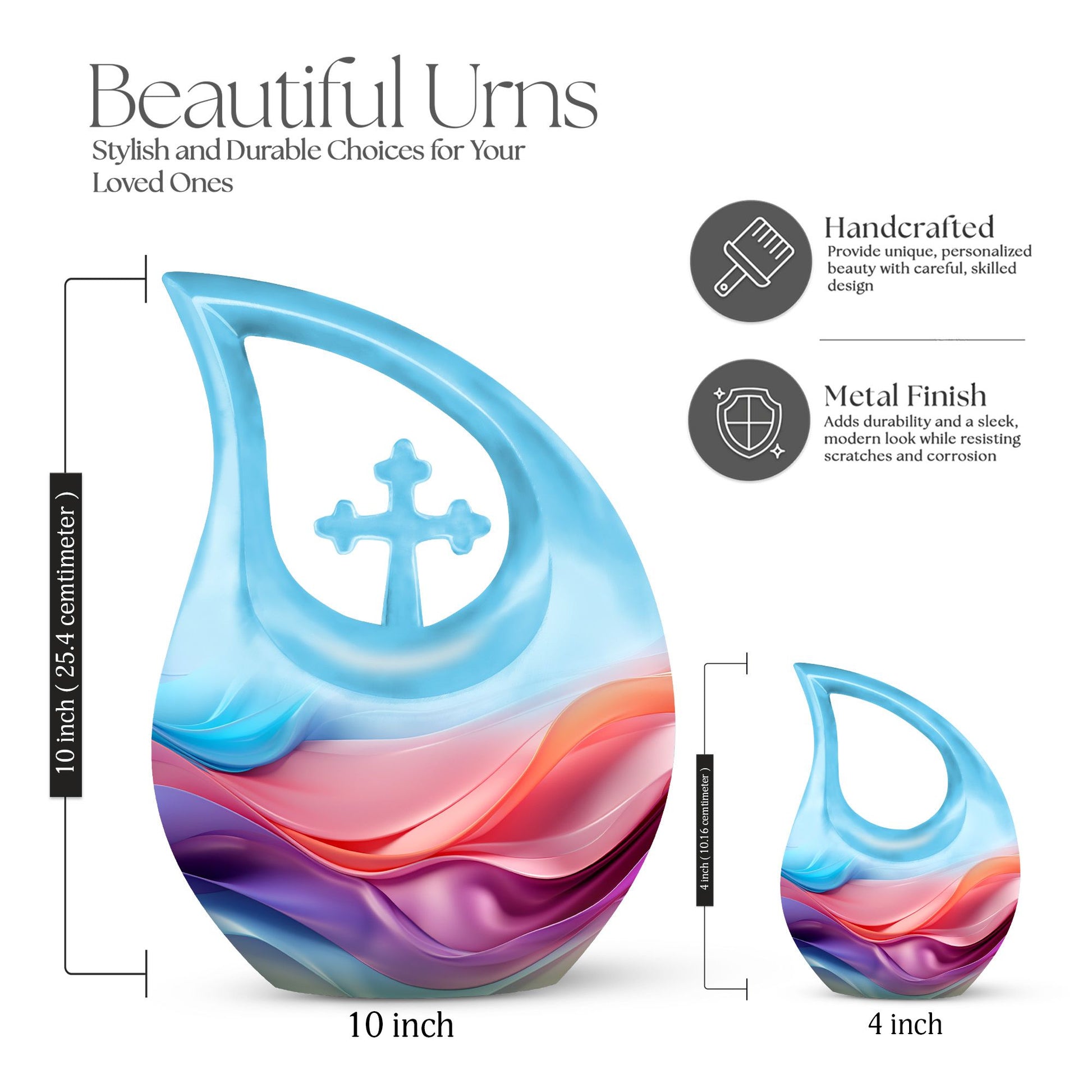 Waves Urns For Ashes - Small Urns For Cremation Ashes