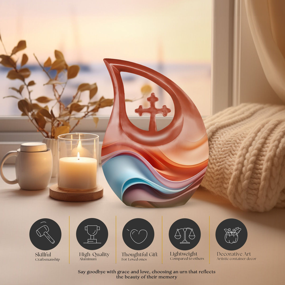 Waves Urns For Ashes - Mini Cremation Urns