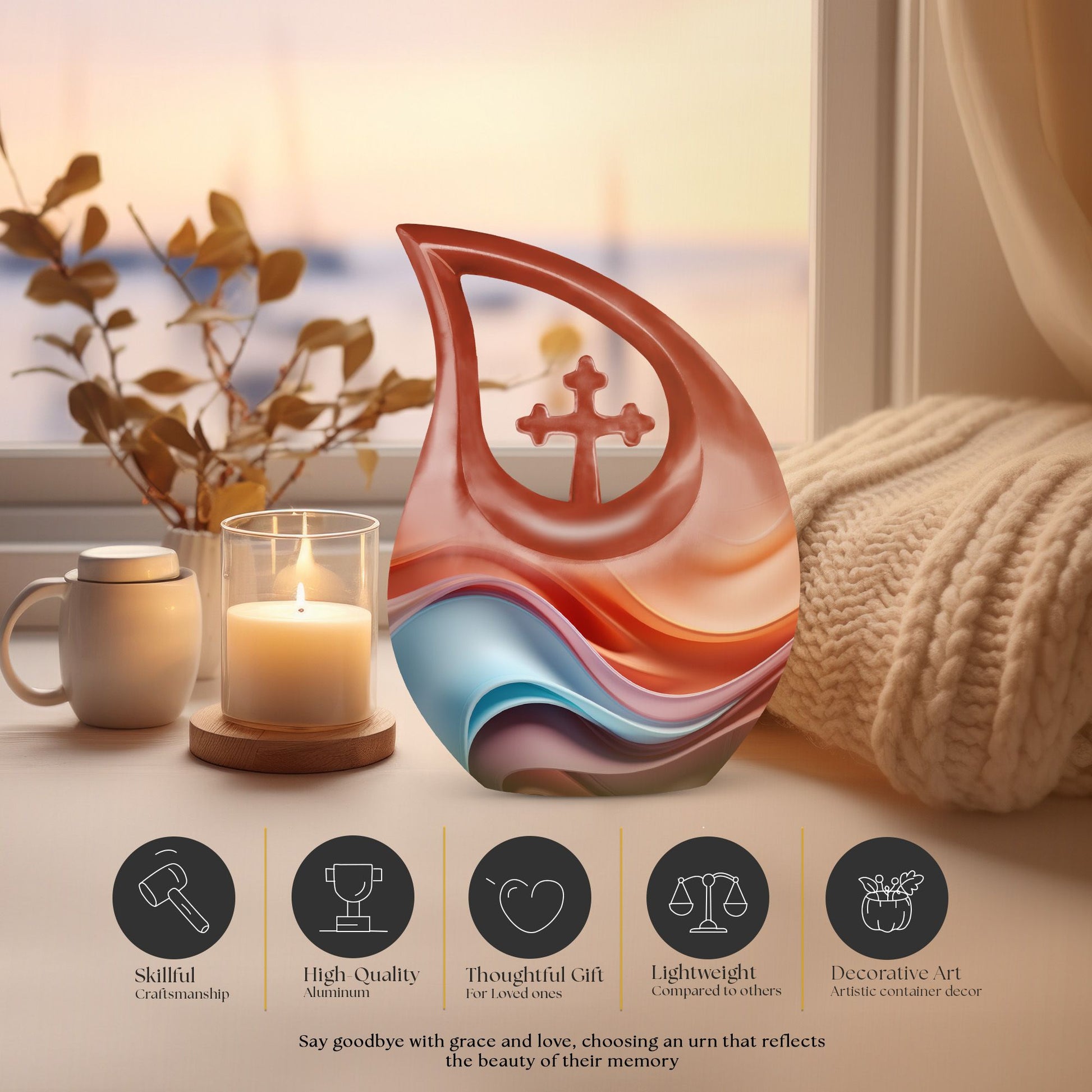 Waves Urns For Ashes - Mini Cremation Urns