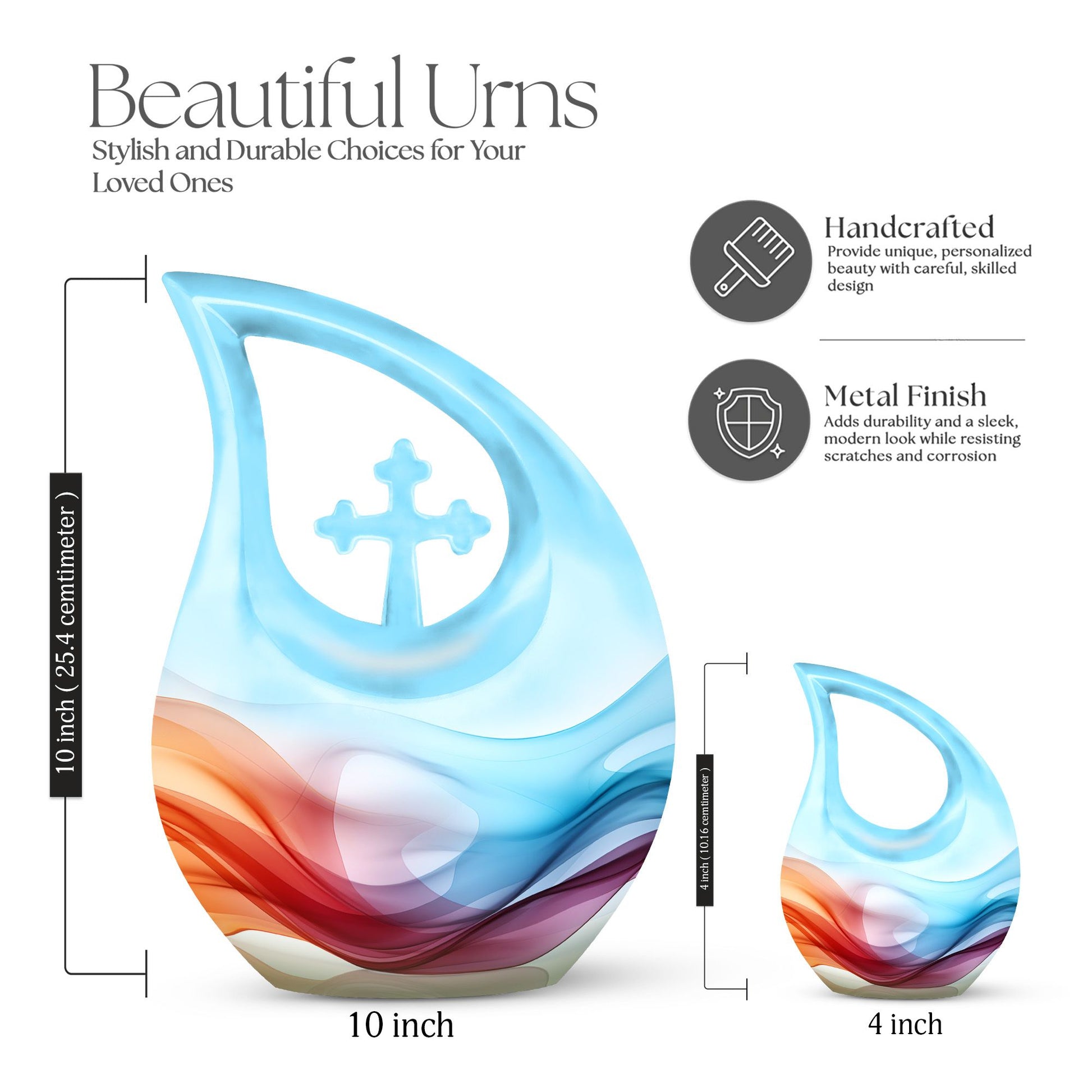 Waves Urns For Ashes - Adult Size Cremation Urns
