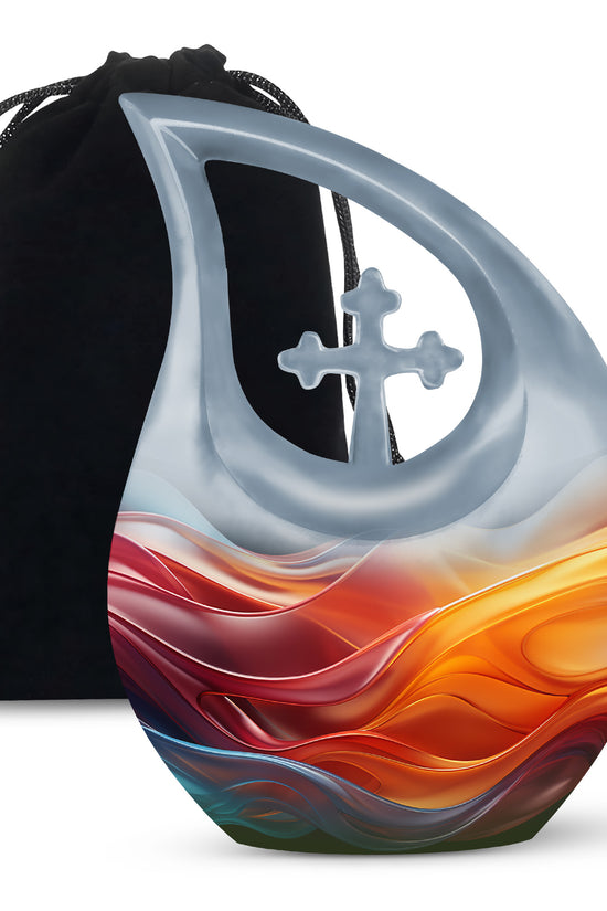 Cremation Urn For Ashes - Black Aluminum Urn For Loved Ones