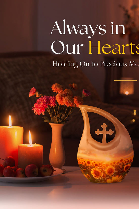 Flowers Urns For Ashes - Small Cremation Urns For Human Ashes Adult