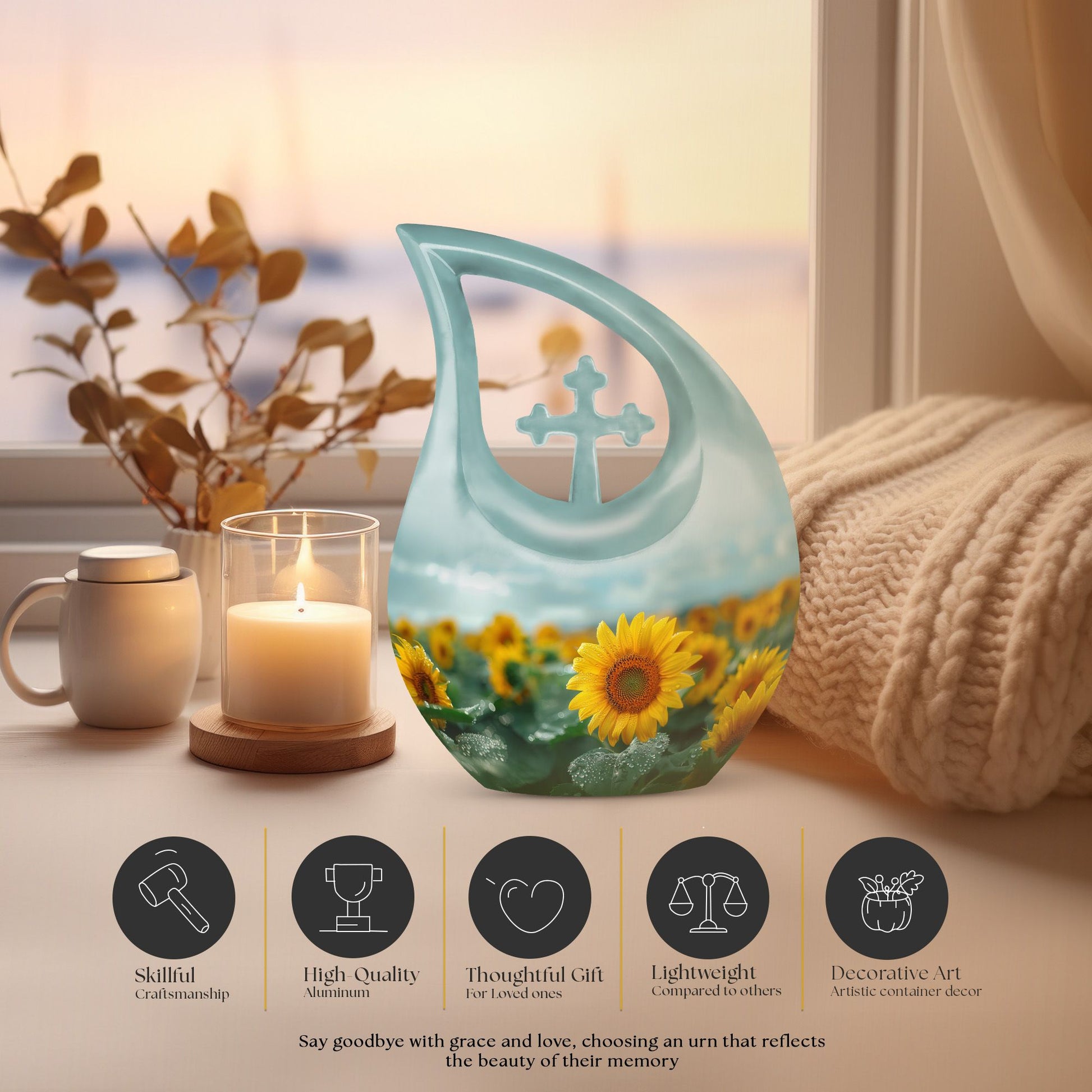 Flowers Urns For Ashes - Keepsake Cremation Urns For Human Ashes