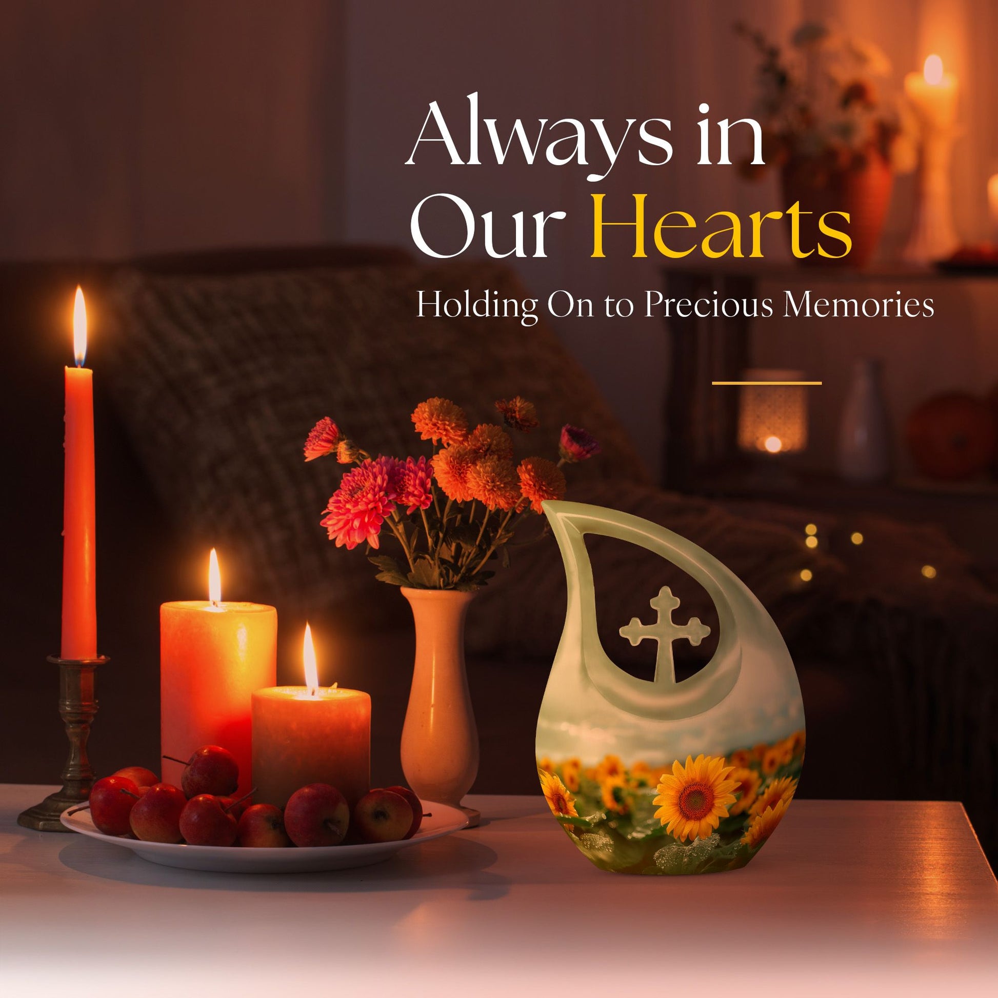 Flowers Urns For Ashes - Keepsake Cremation Urns For Human Ashes