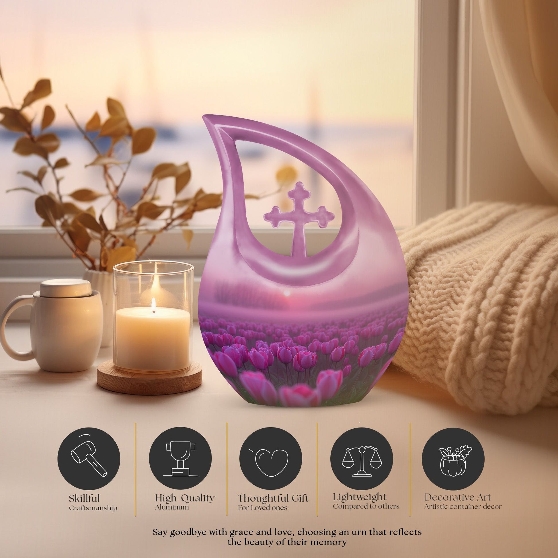 Flowers Urns For Ashes - Urn For Cremation