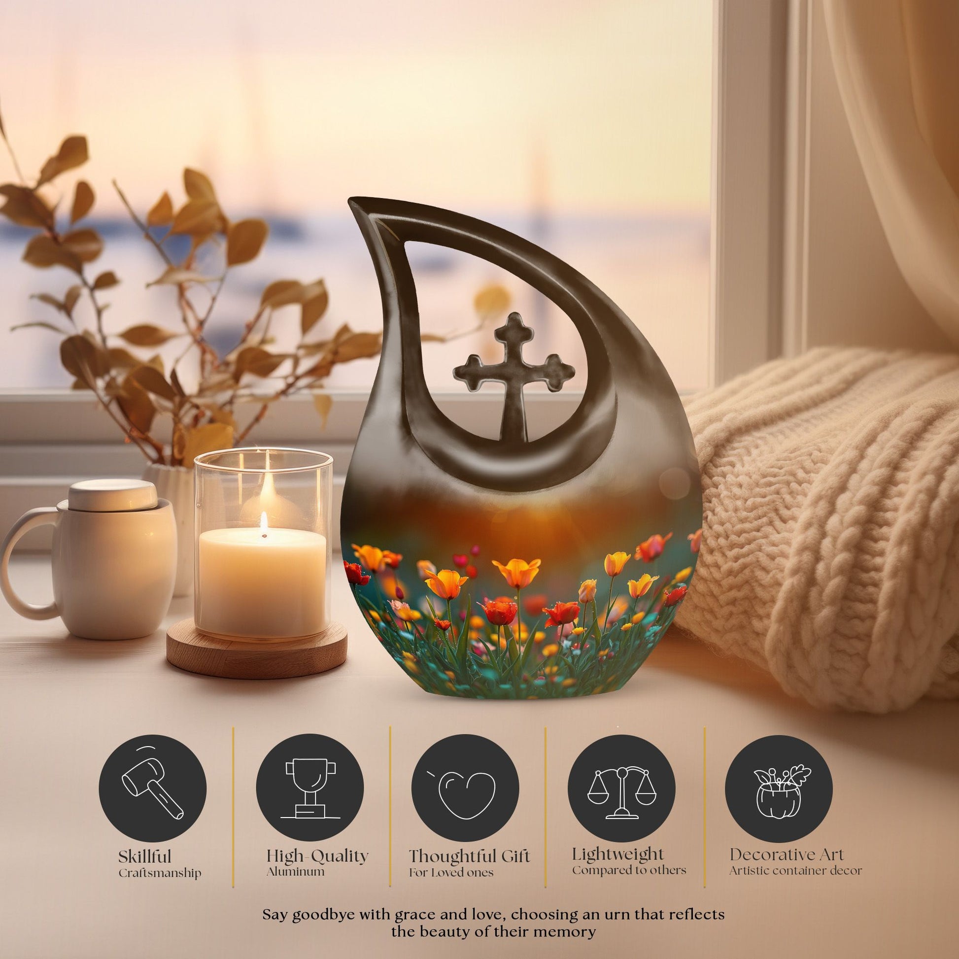 Flowers Urns For Ashes - Urns Cremation