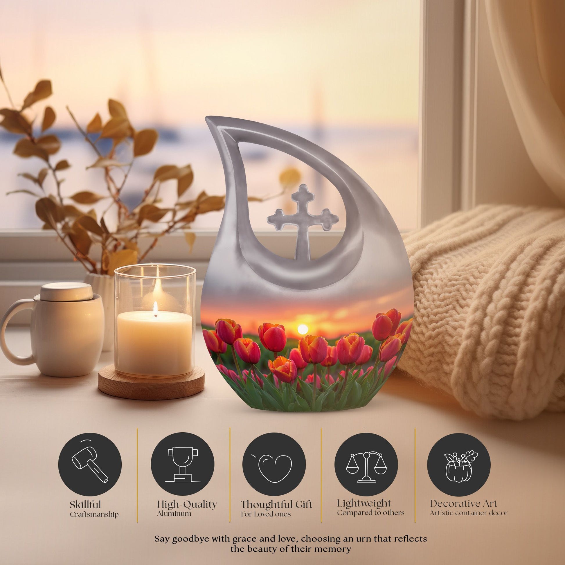 Flowers Urns For Ashes - Cremation Urns For Human