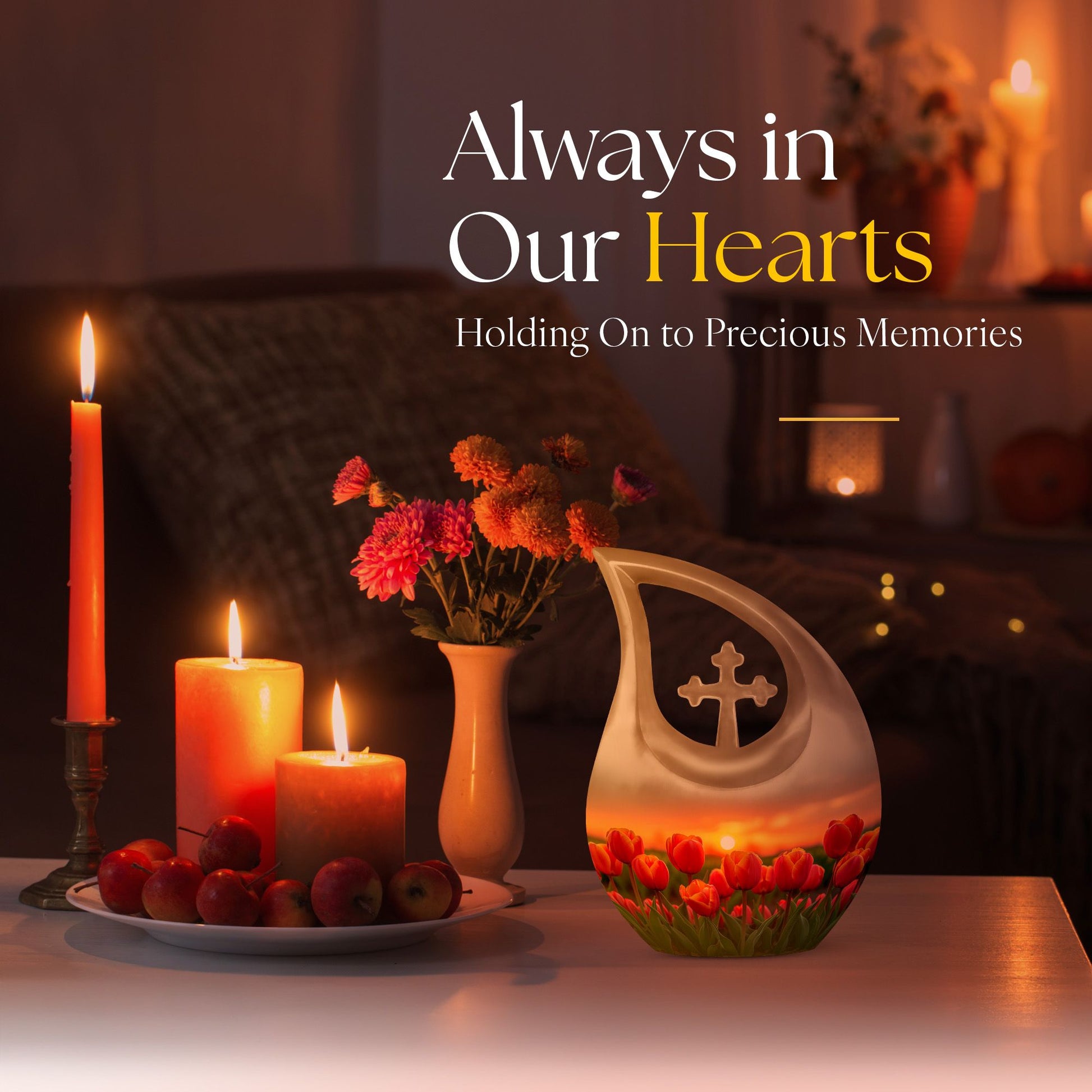 Flowers Urns For Ashes - Cremation Urns For Human