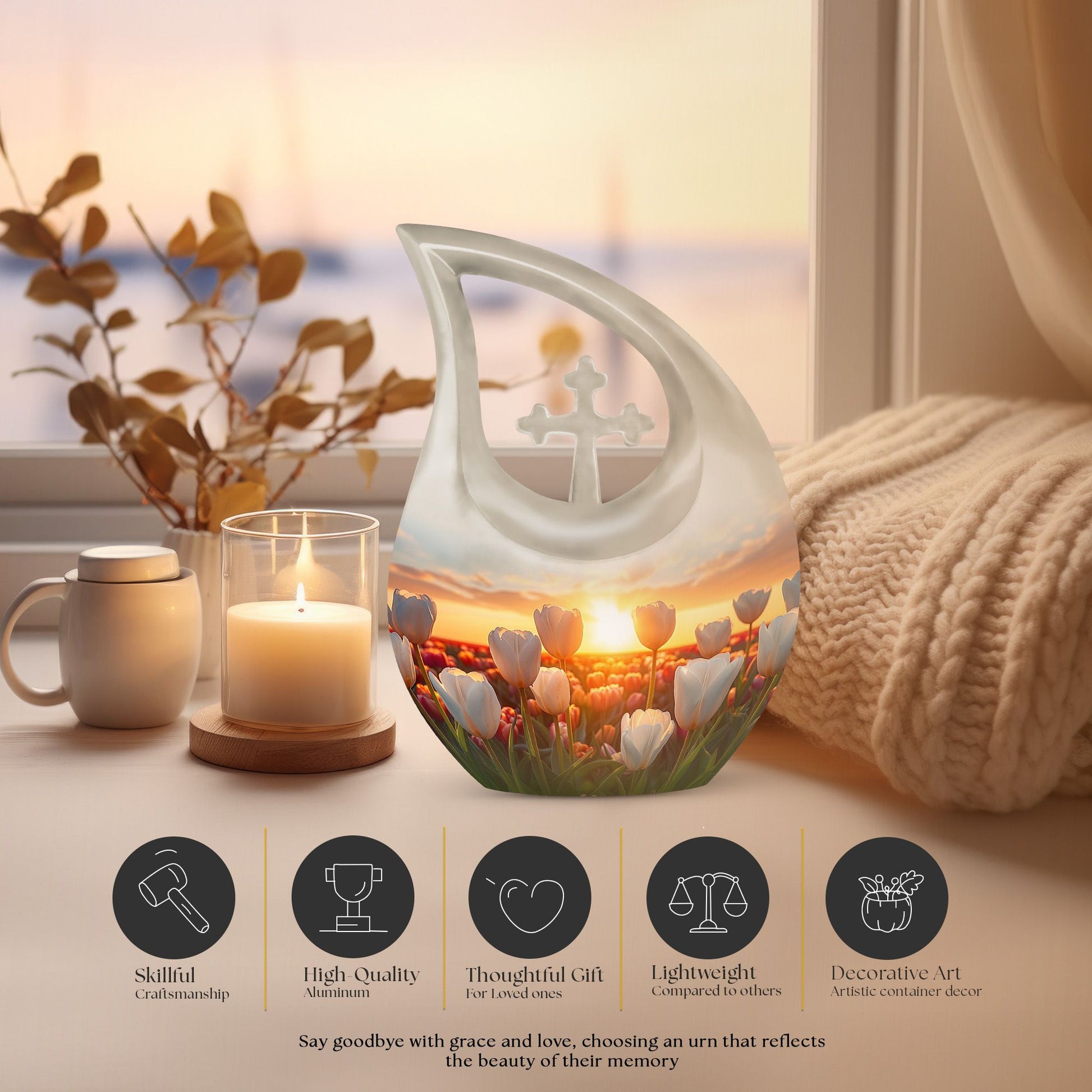 Flowers Urns For Ashes - Cremation Urns For Adults