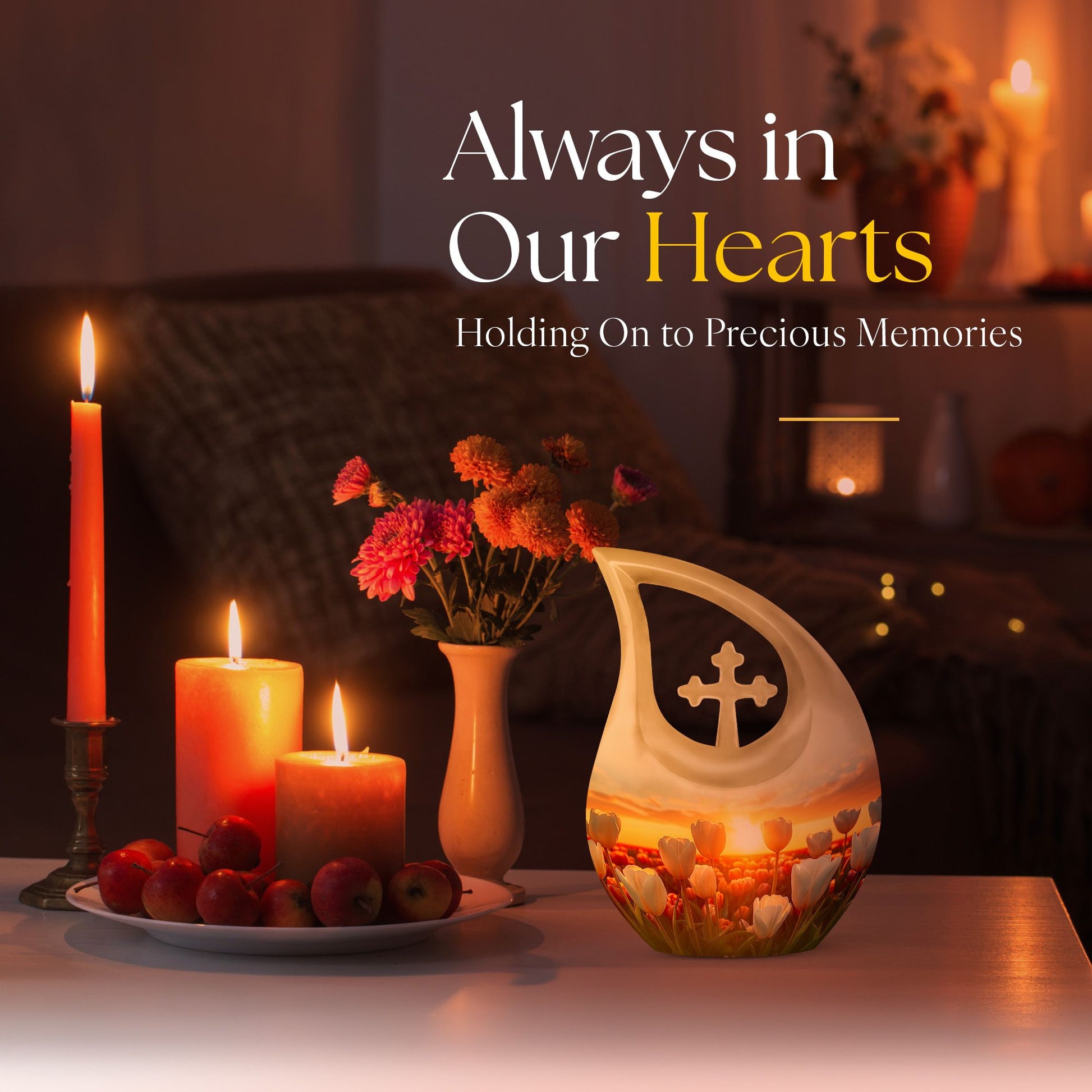 Flowers Urns For Ashes - Cremation Urns For Adults