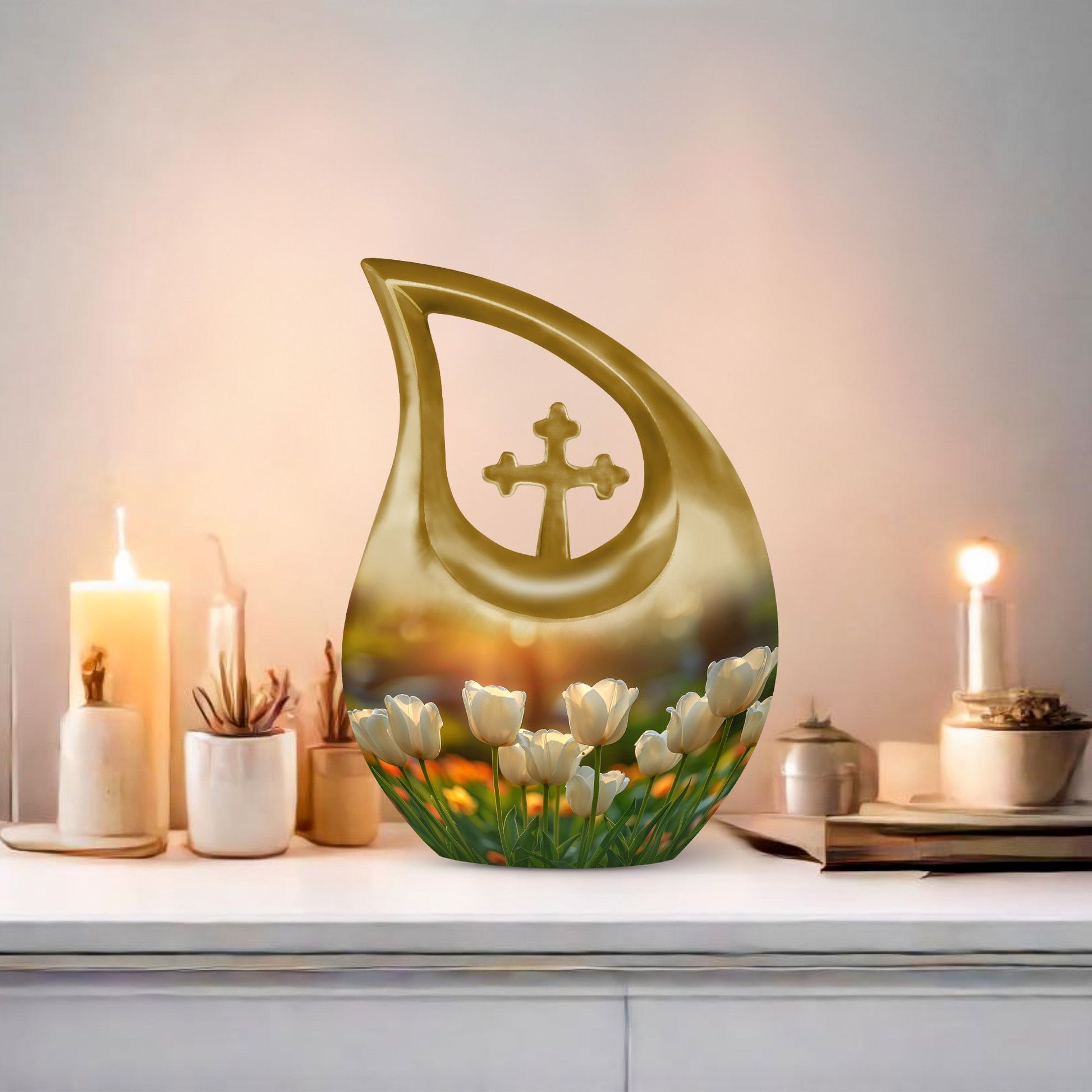 Flowers Urns For Ashes - Cremation Urn For Adult
