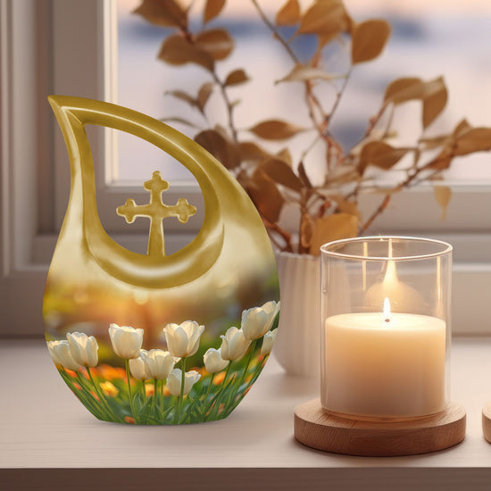 Flowers Urns For Ashes - Cremation Urn For Adult