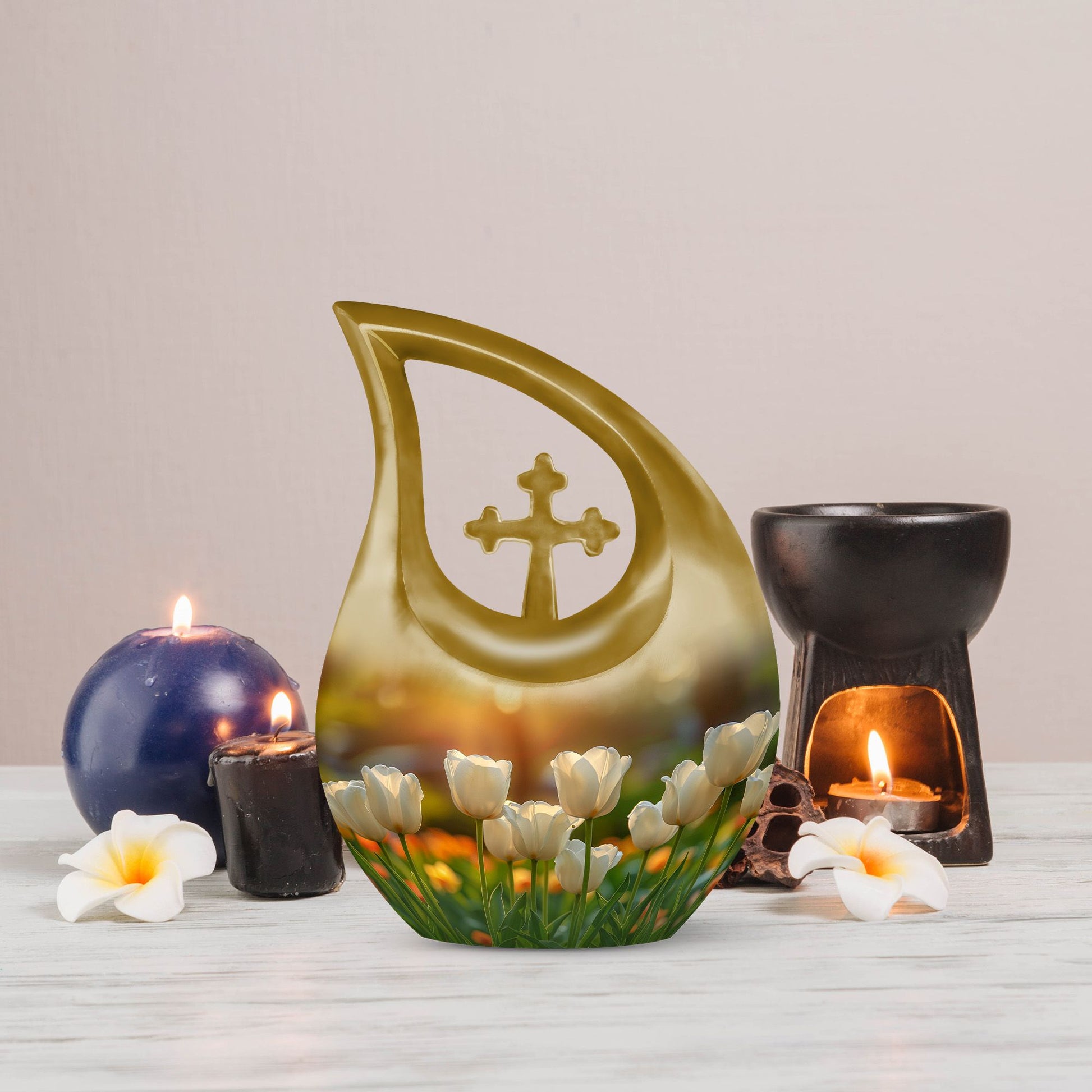 Flowers Urns For Ashes - Cremation Urn For Adult