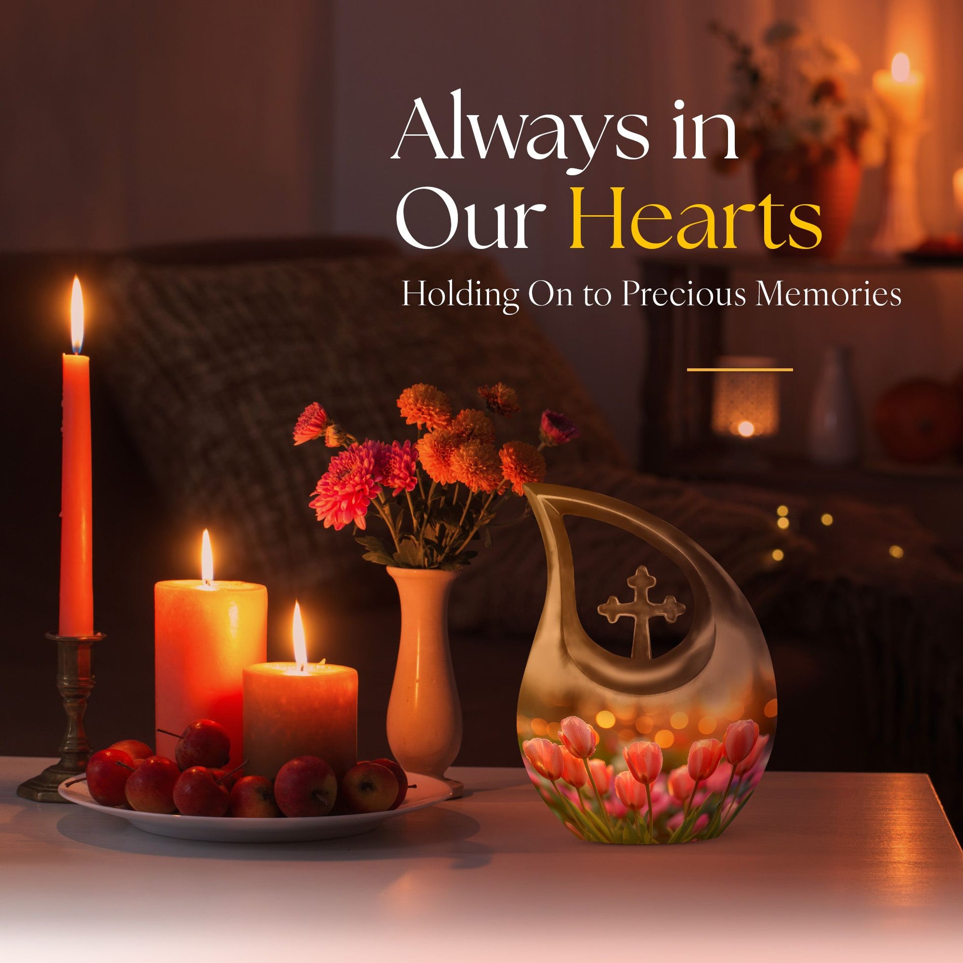 Flower Urns For Ashes - Adult Cremation Urn