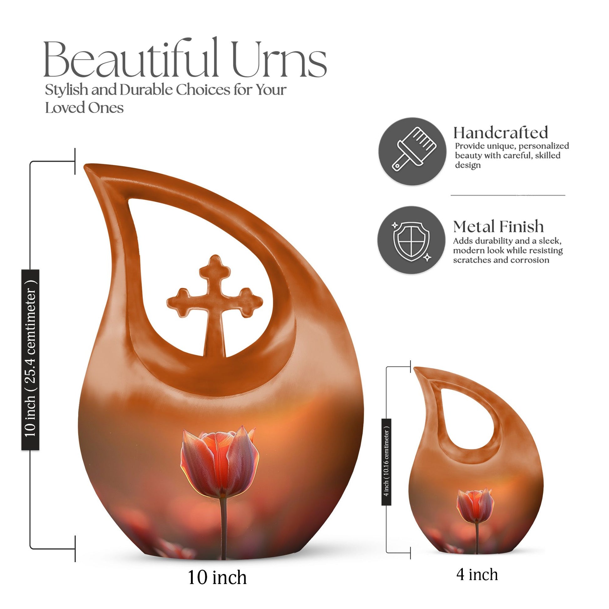 Flowers Urns For Ashes - Cremation Urns For Human Ashes Adult Set