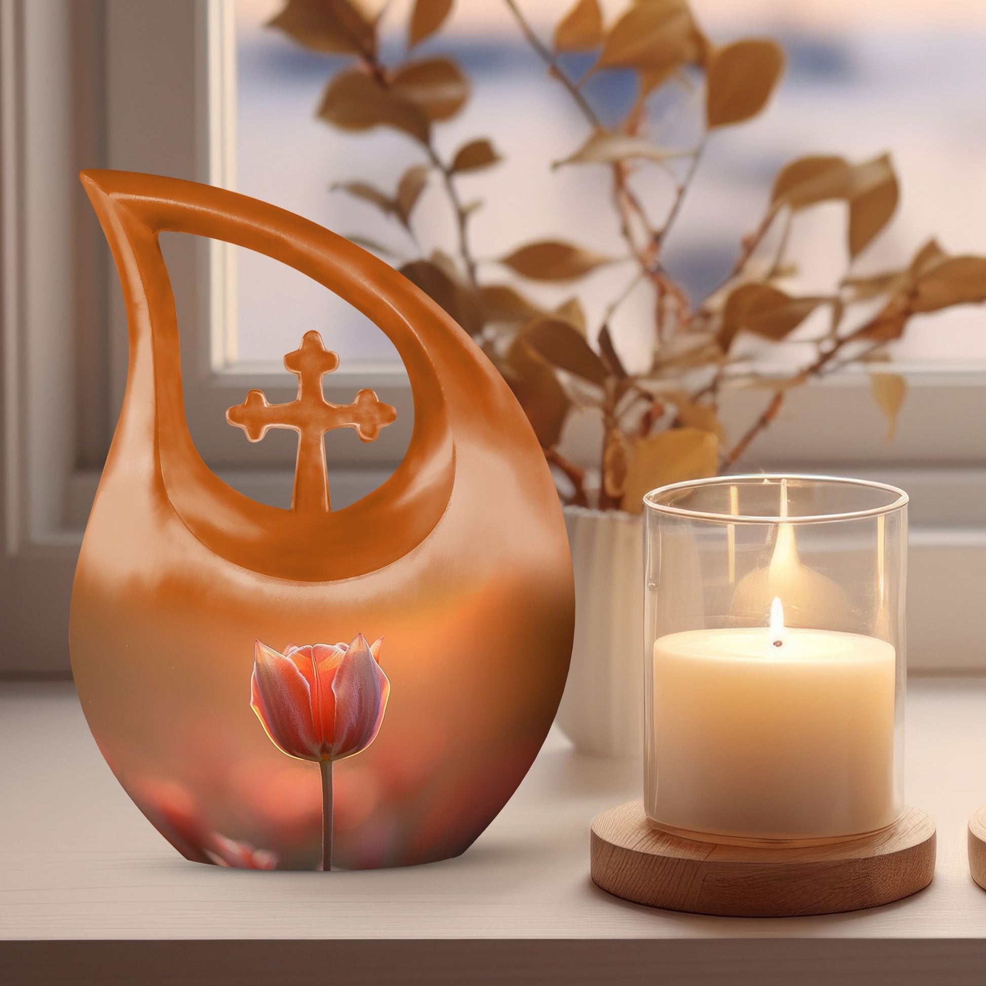 Flowers Urns For Ashes - Cremation Urns For Human Ashes Adult Set