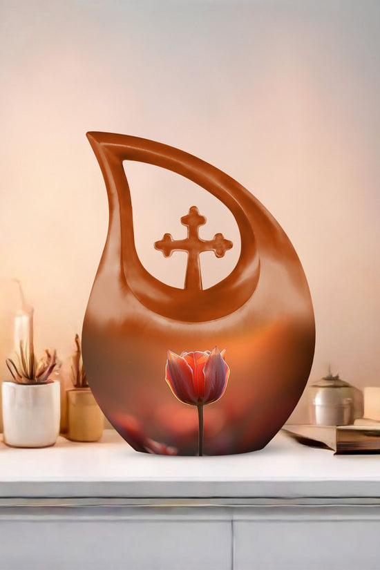 Flowers Urns For Ashes - Cremation Urns For Human Ashes Adult Set