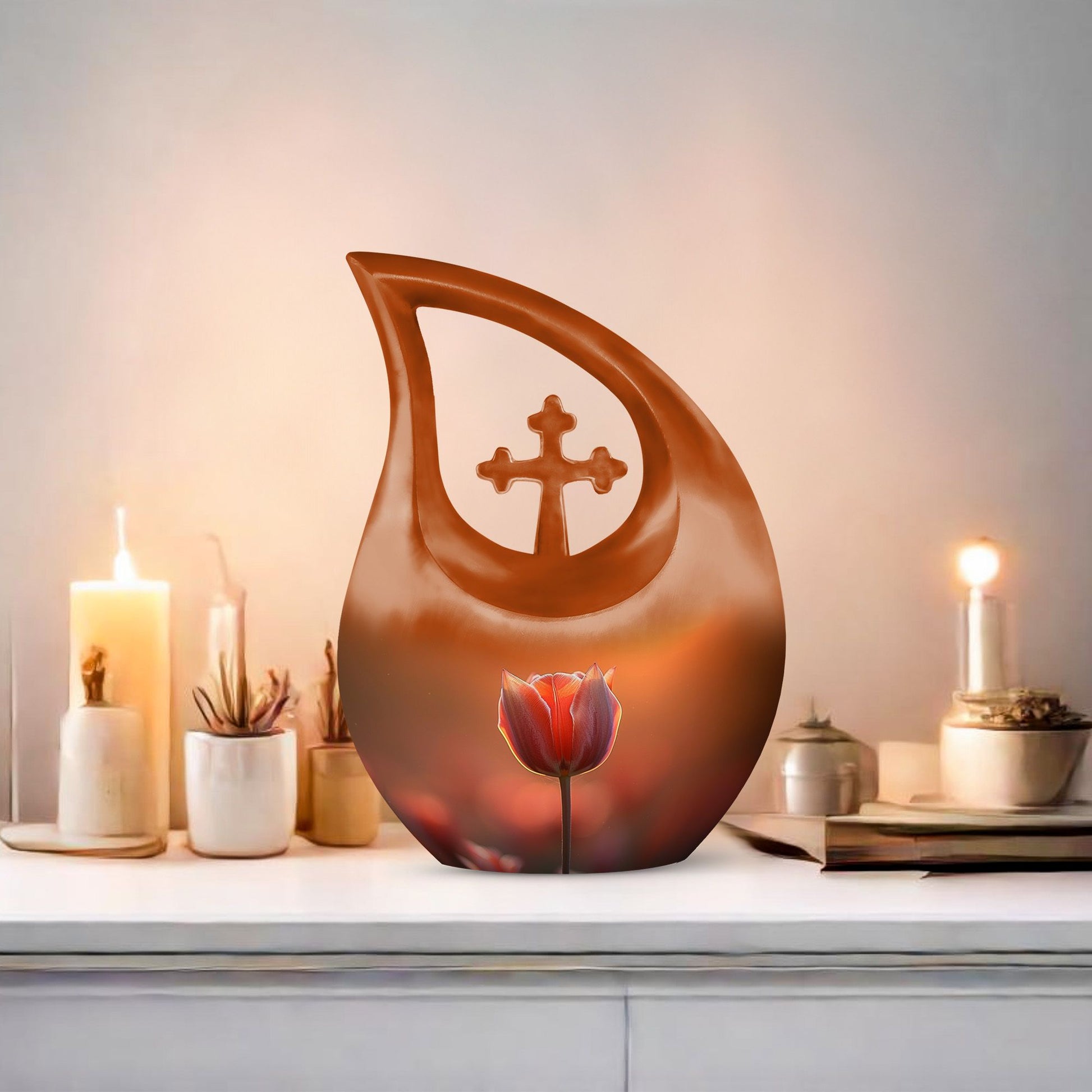 Flowers Urns For Ashes - Cremation Urns For Human Ashes Adult Set