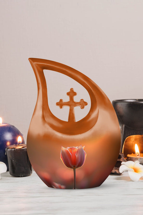 Flowers Urns For Ashes - Cremation Urns For Human Ashes Adult Set