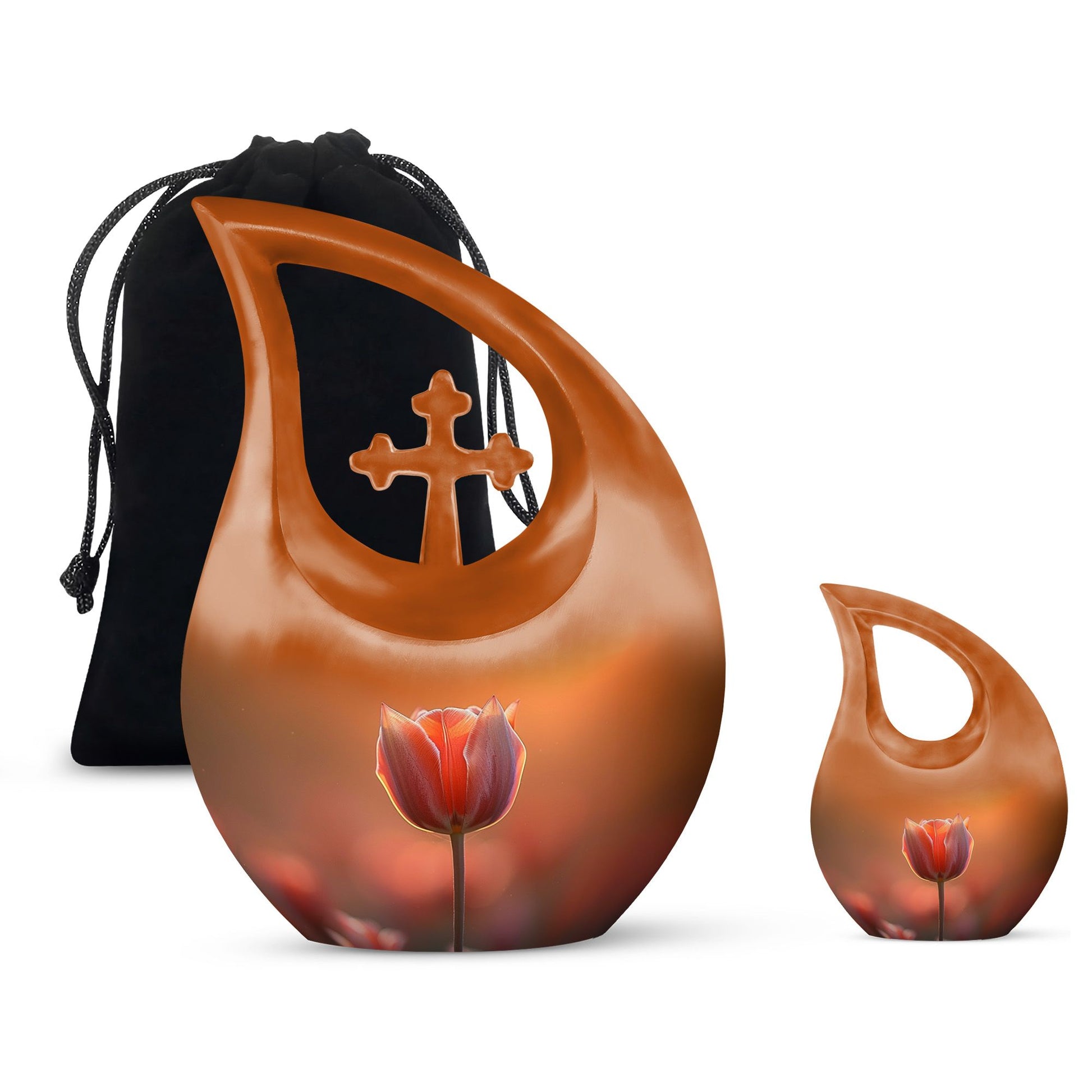 Flowers Urns For Ashes - Cremation Urns For Human Ashes Adult Set