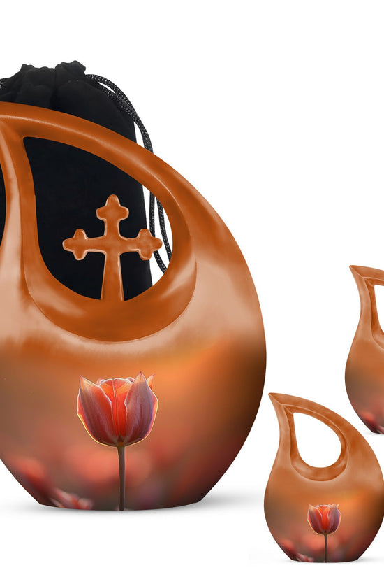 Flowers Urns For Ashes - Cremation Urns For Human Ashes Adult Set