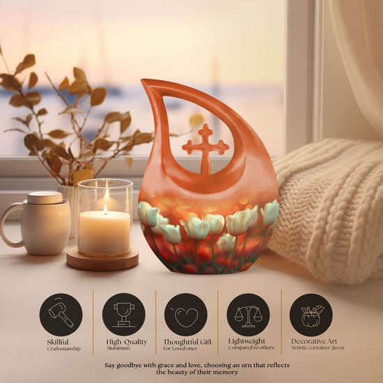 Flowers Urns For Ashes - Cremation Ashes Keepsake