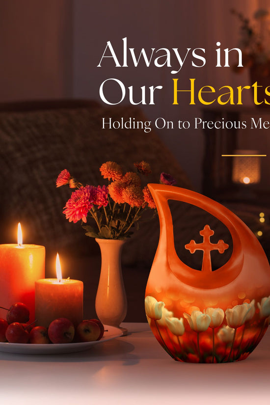 Flowers Urns For Ashes - Cremation Ashes Keepsake