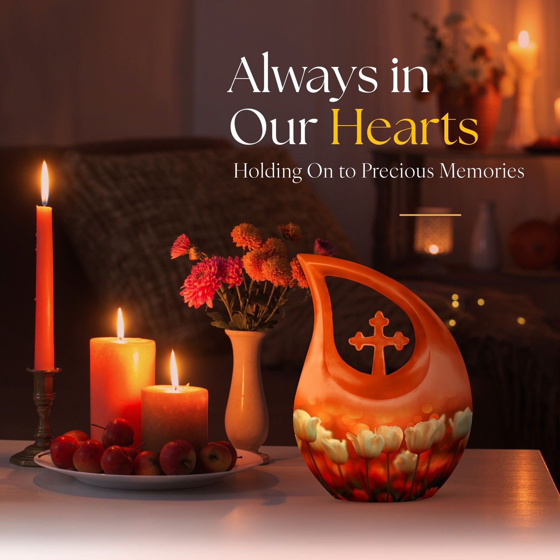 Flowers Urns For Ashes - Cremation Ashes Keepsake