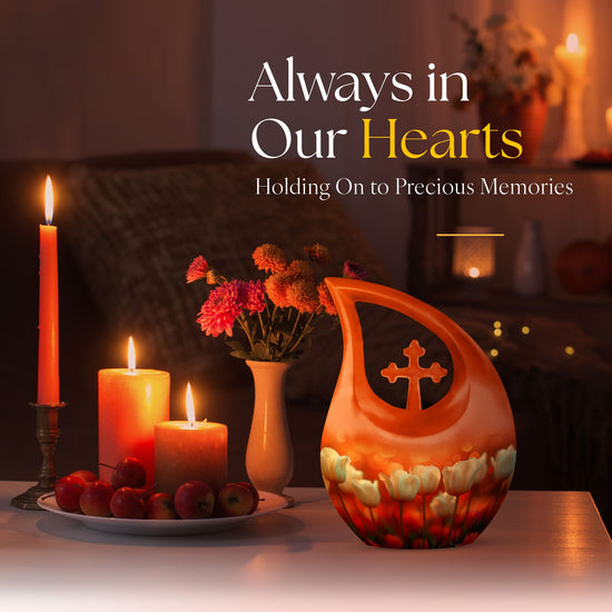 Flowers Urns For Ashes - Cremation Ashes Keepsake