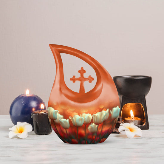 Flowers Urns For Ashes - Cremation Ashes Keepsake