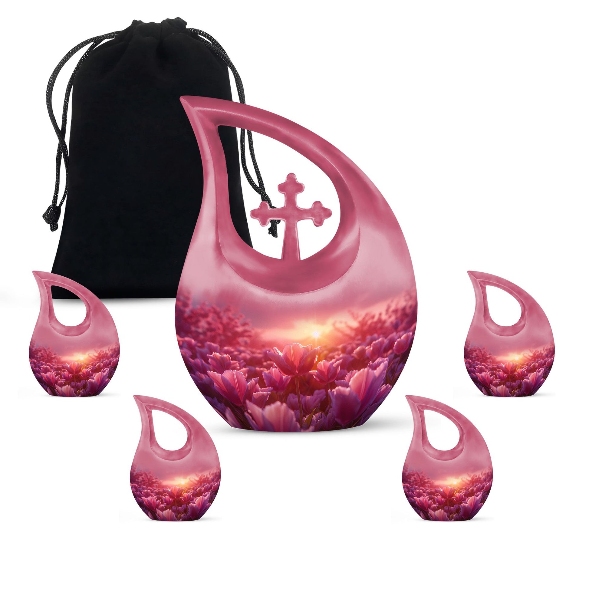 Flowers Urns For Ashes - Cremation Urns Set