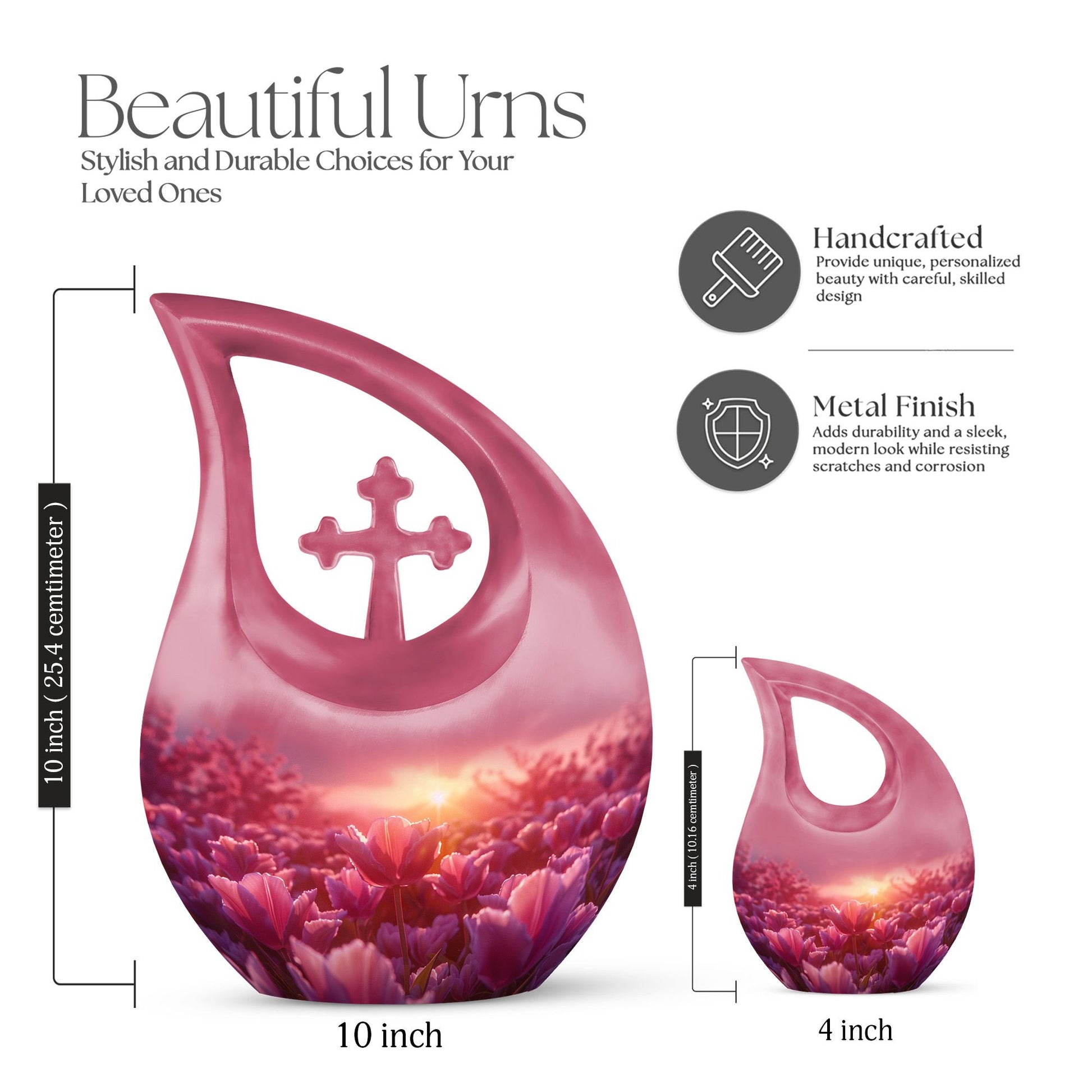 Flowers Urns For Ashes - Cremation Urns Set