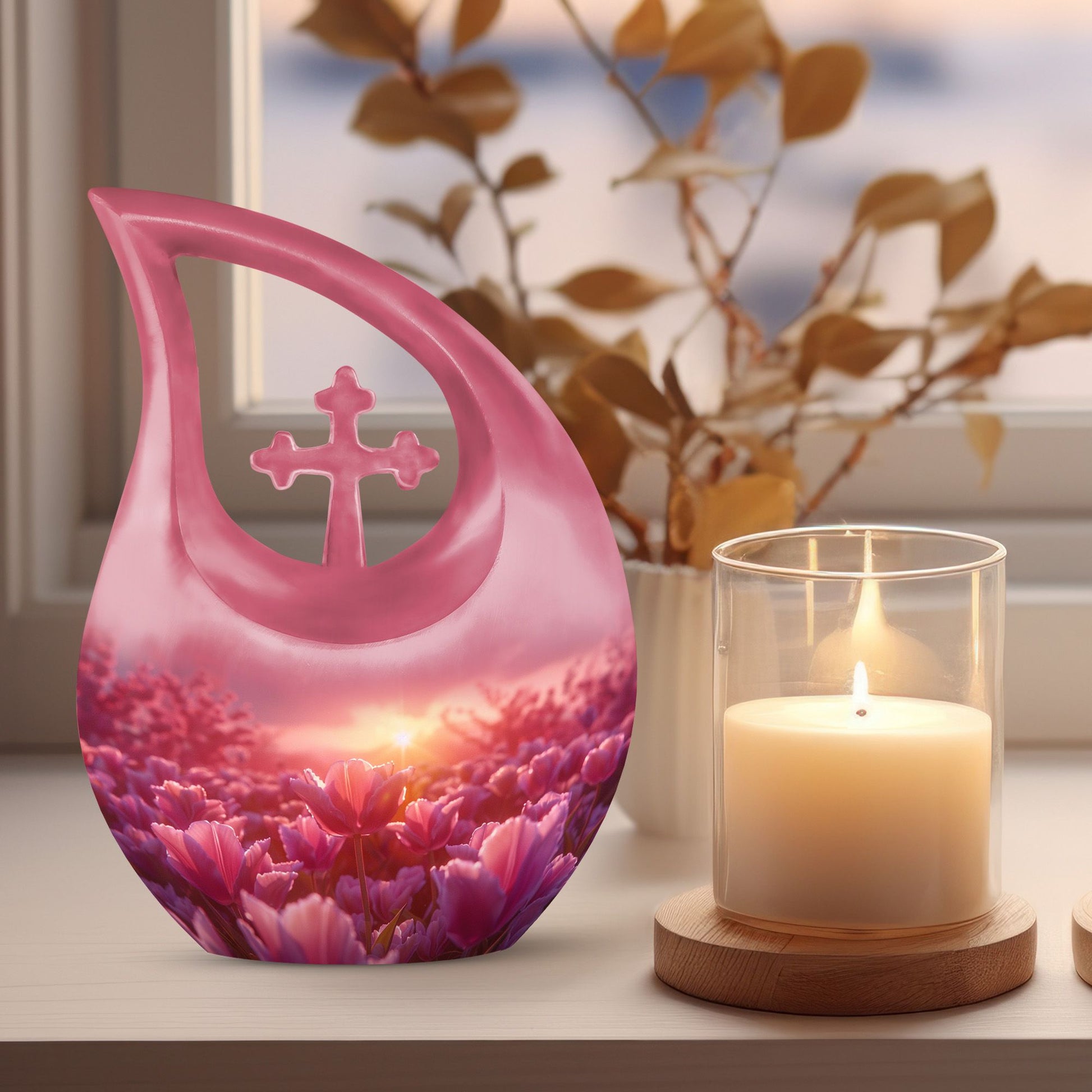 Flowers Urns For Ashes - Cremation Urns Set