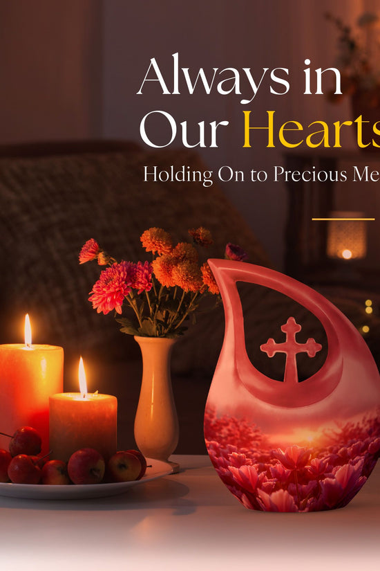 Flowers Urns For Ashes - Cremation Urns Set