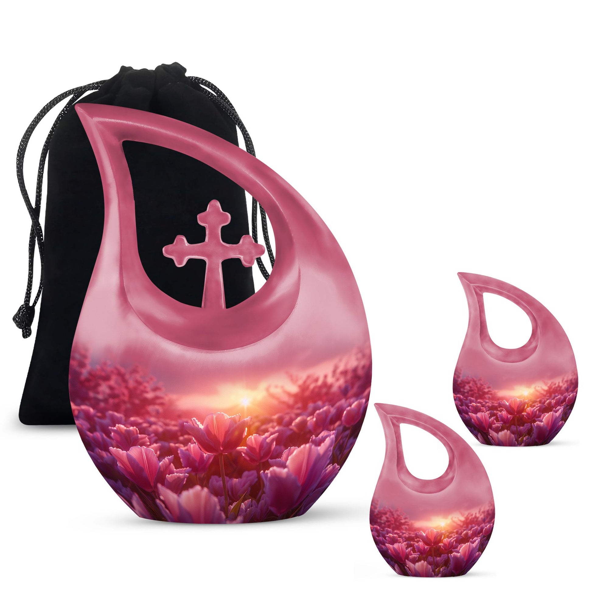 Flowers Urns For Ashes - Cremation Urns Set