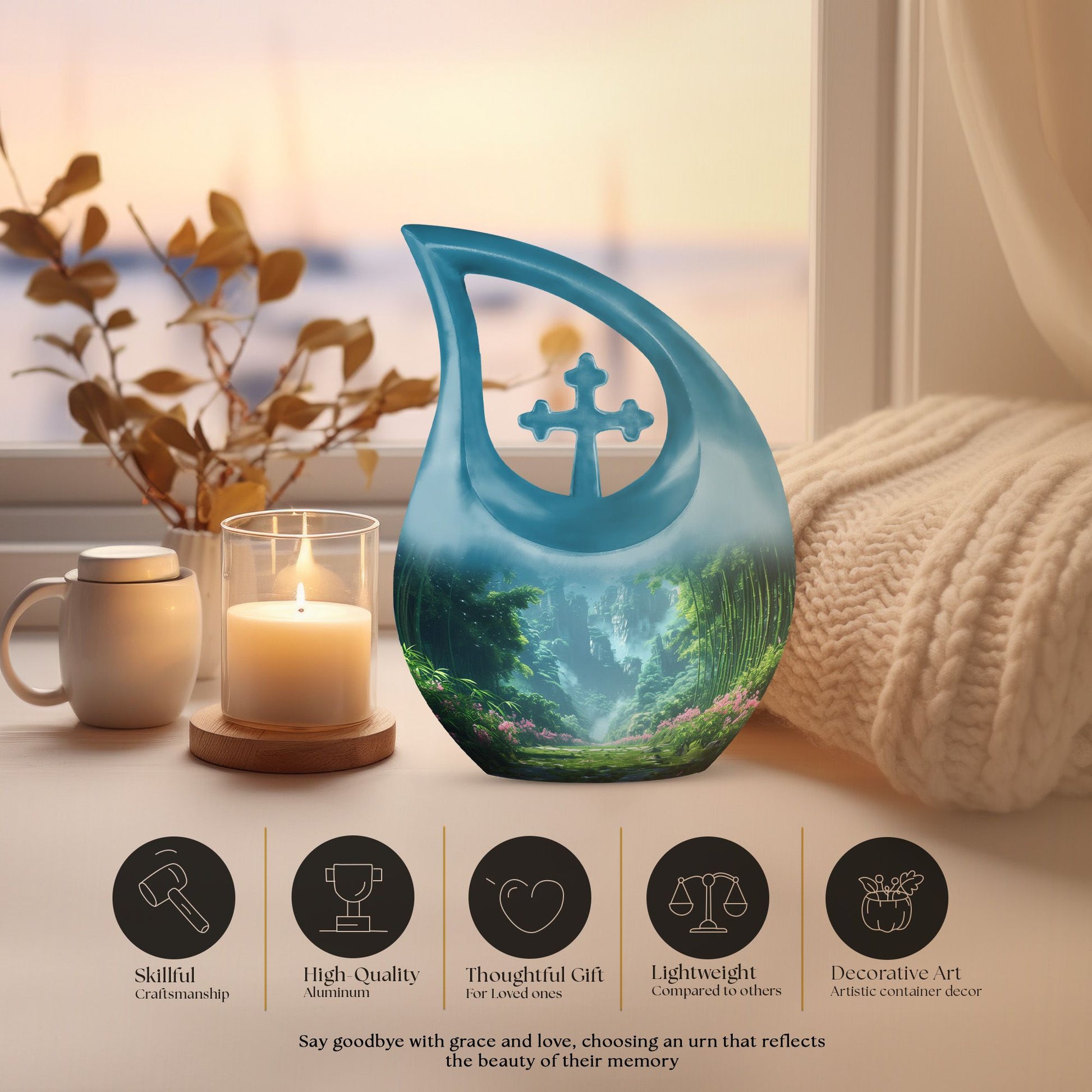 Flowers Urns For Ashes - Cremation Keepsake