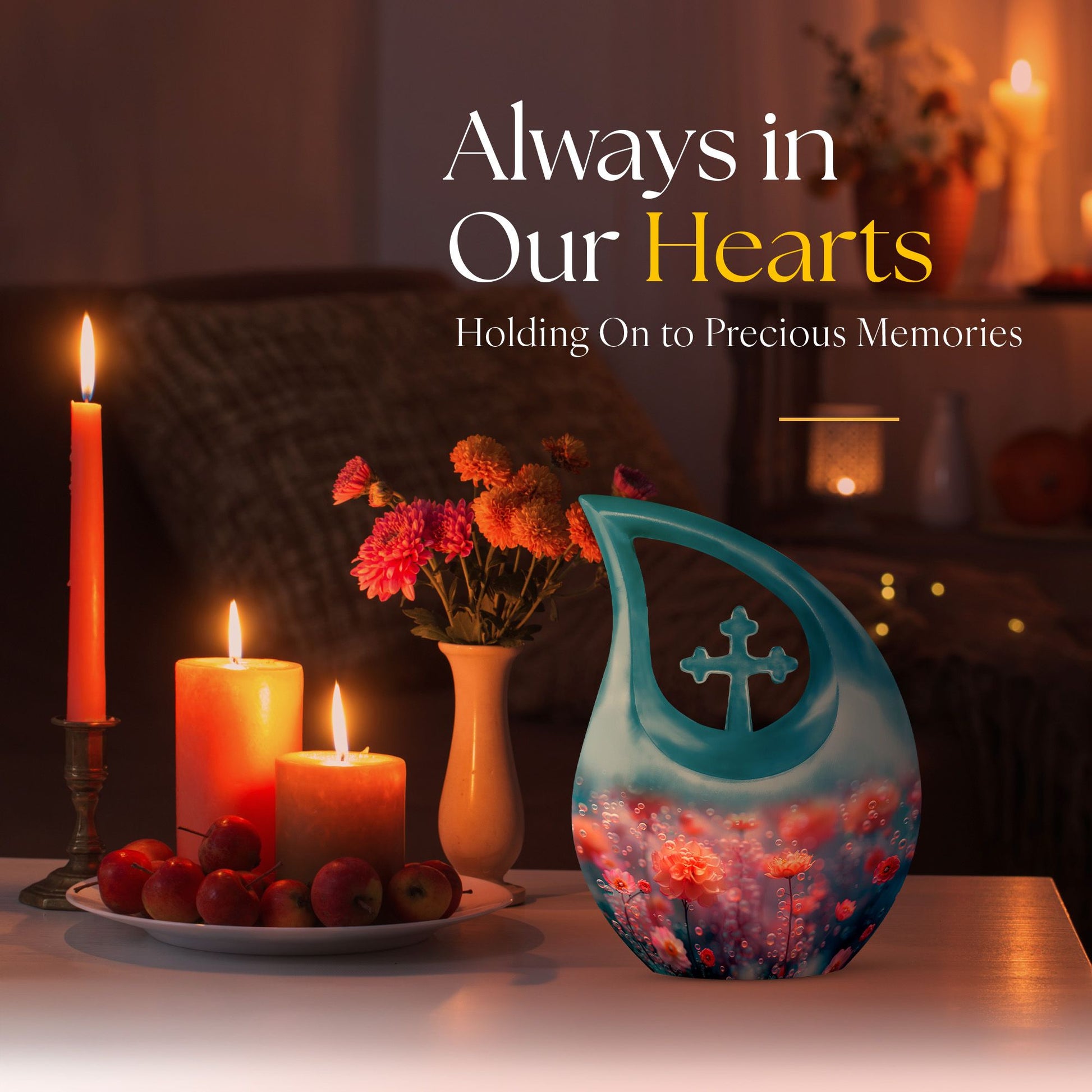 Flowers Urns For Ashes - Cremation Urn Keepsake