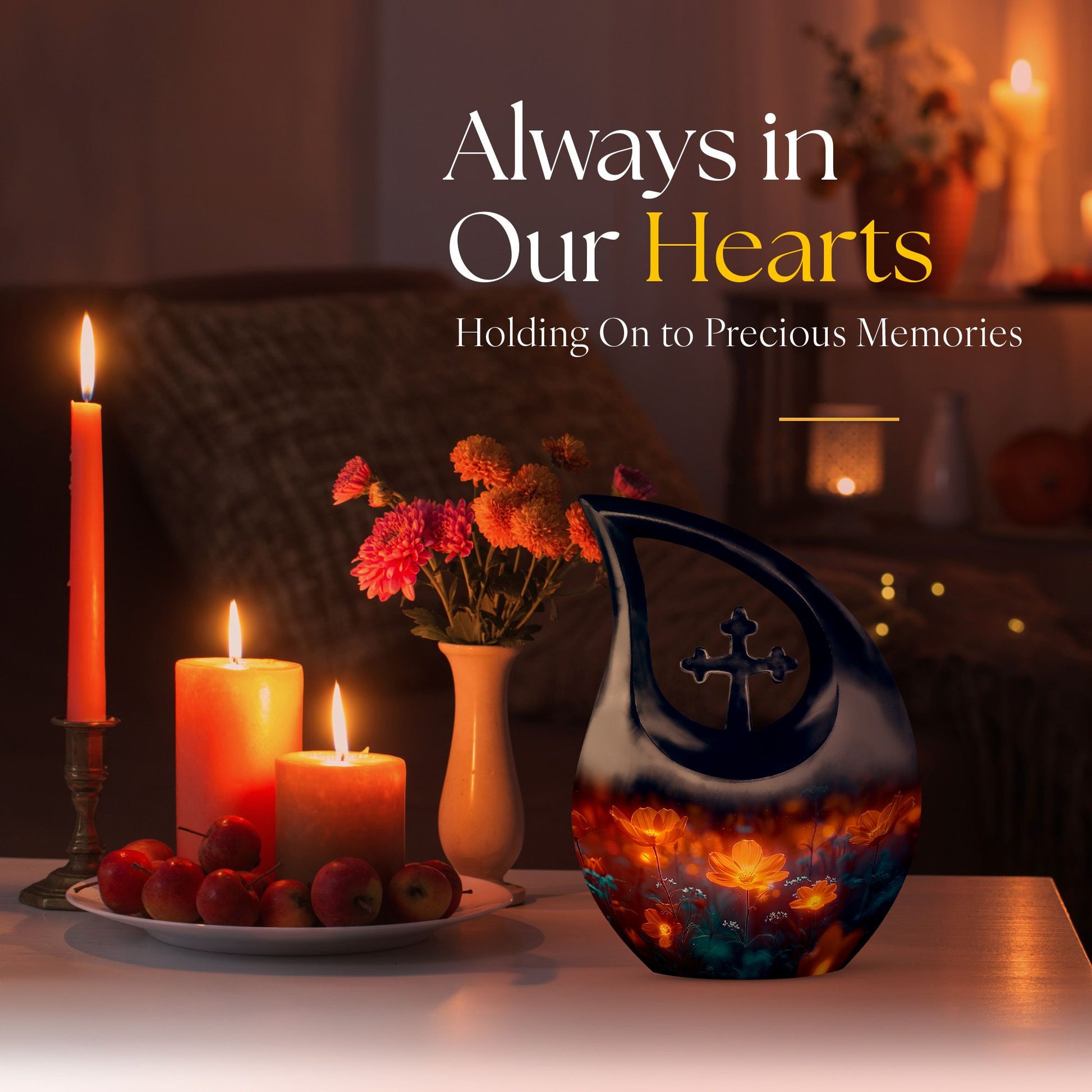 Flowers Urns For Ashes - Small Cremation Keepsakes