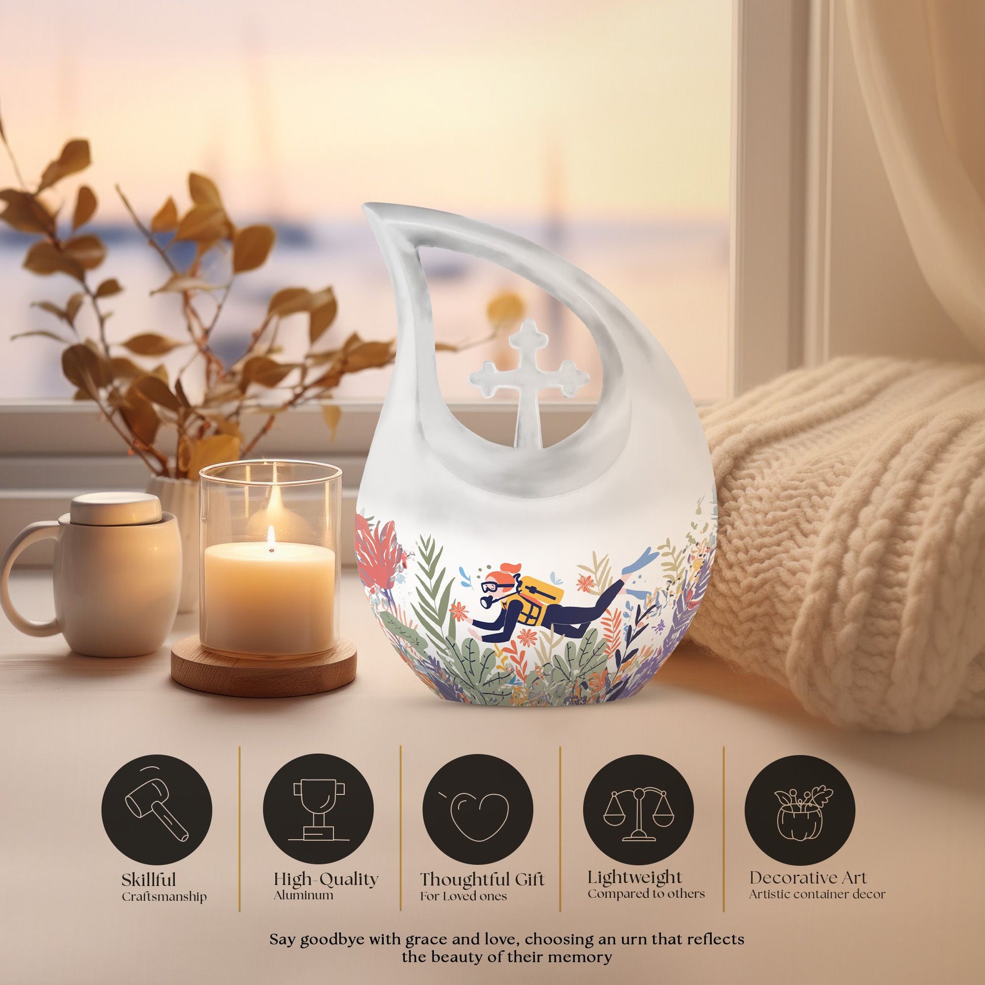 Deep Sea Diving Urns For Ashes - Cremation Urn For Human Ashes