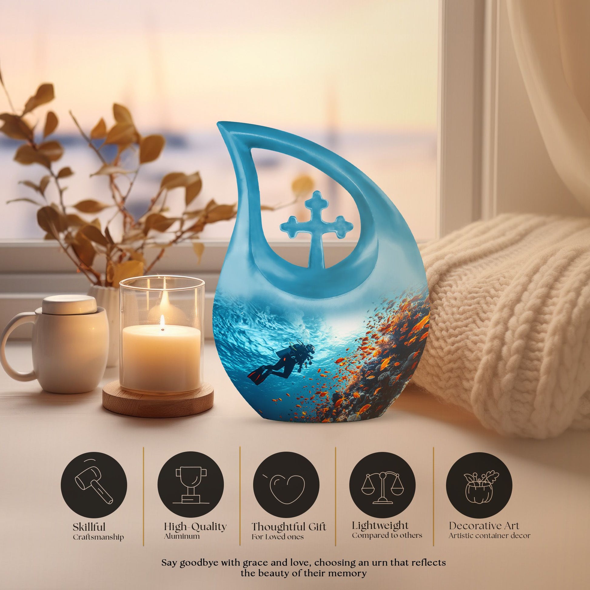 Ocean Urns For Ashes - Cremation Urns With Keepsake