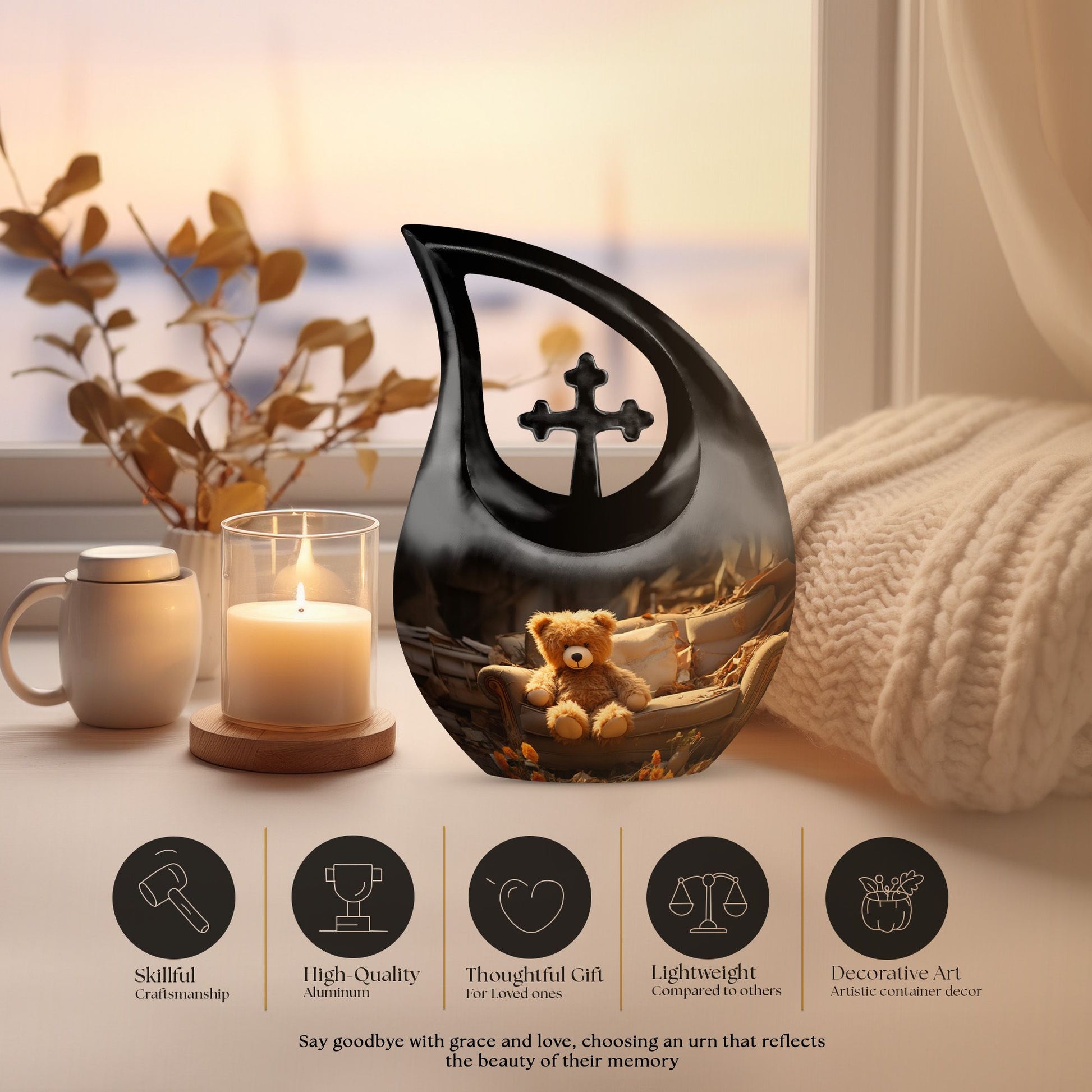 Teddy Urns For Ashes - Cremation Urns For Adults Humans
