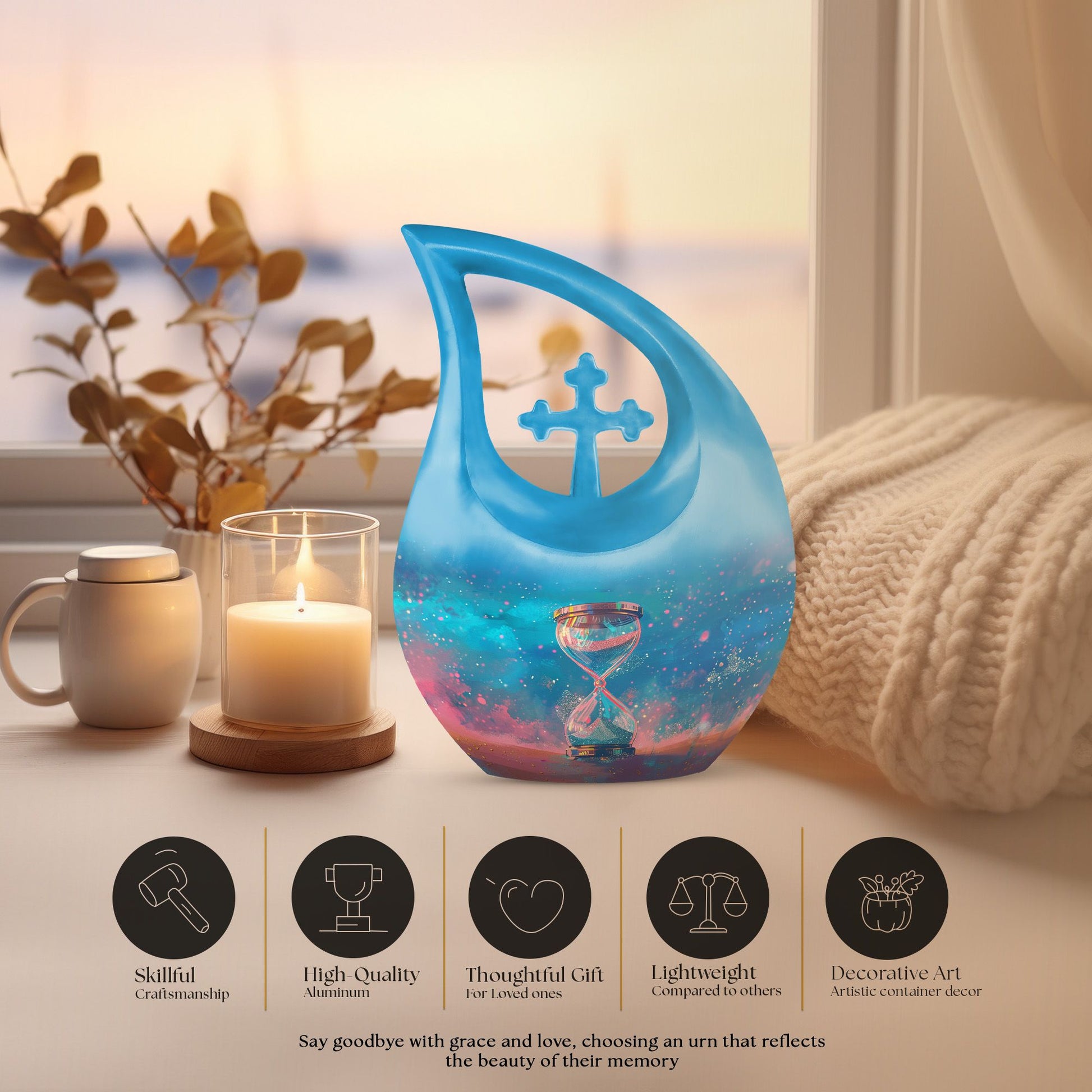 Sand Clock Urns For Ashes - Cremation Urn For Human Ashes Adult