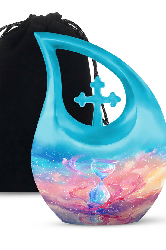 Sand Clock Urns For Ashes - Cremation Urns For Human Ashes Adult Black