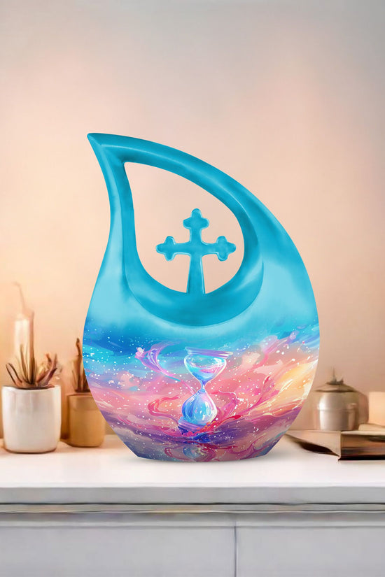 Sand Clock Urns For Ashes - Cremation Urns For Human Ashes Adult Black