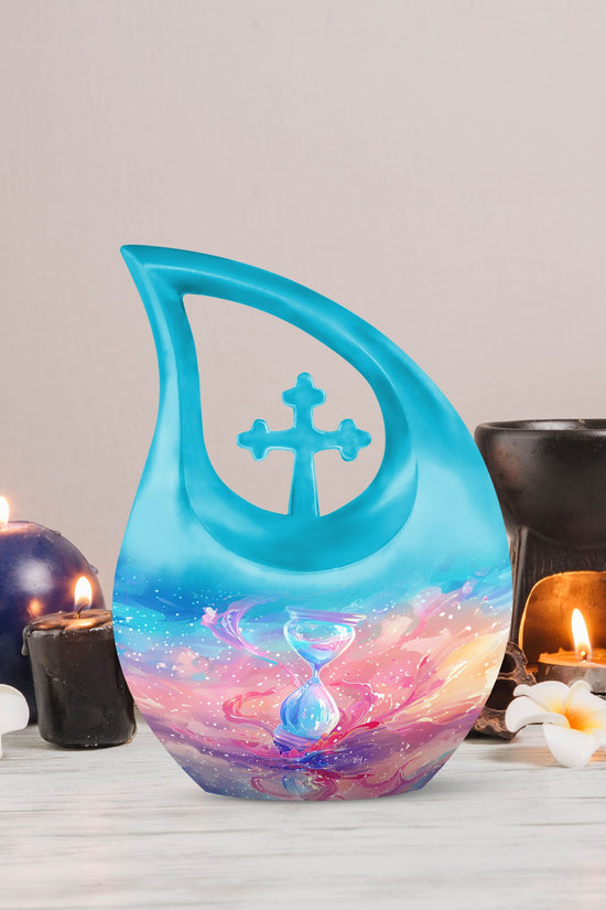 Sand Clock Urns For Ashes - Cremation Urns For Human Ashes Adult Black