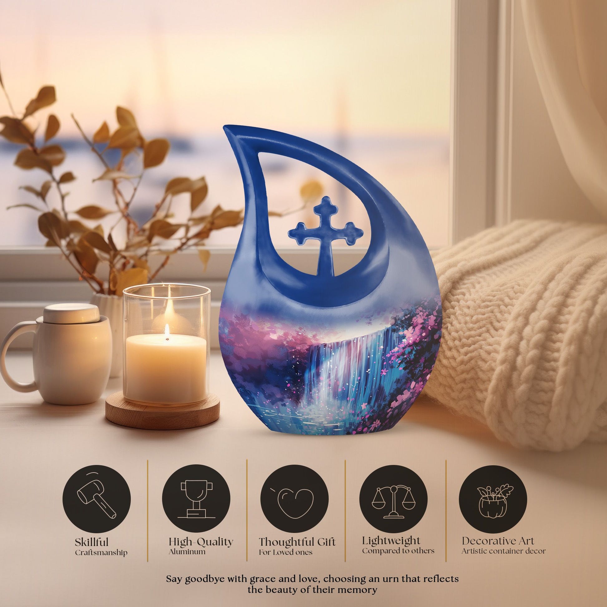 Water Foll Urns For Ashes - Cremation Urn For Humans
