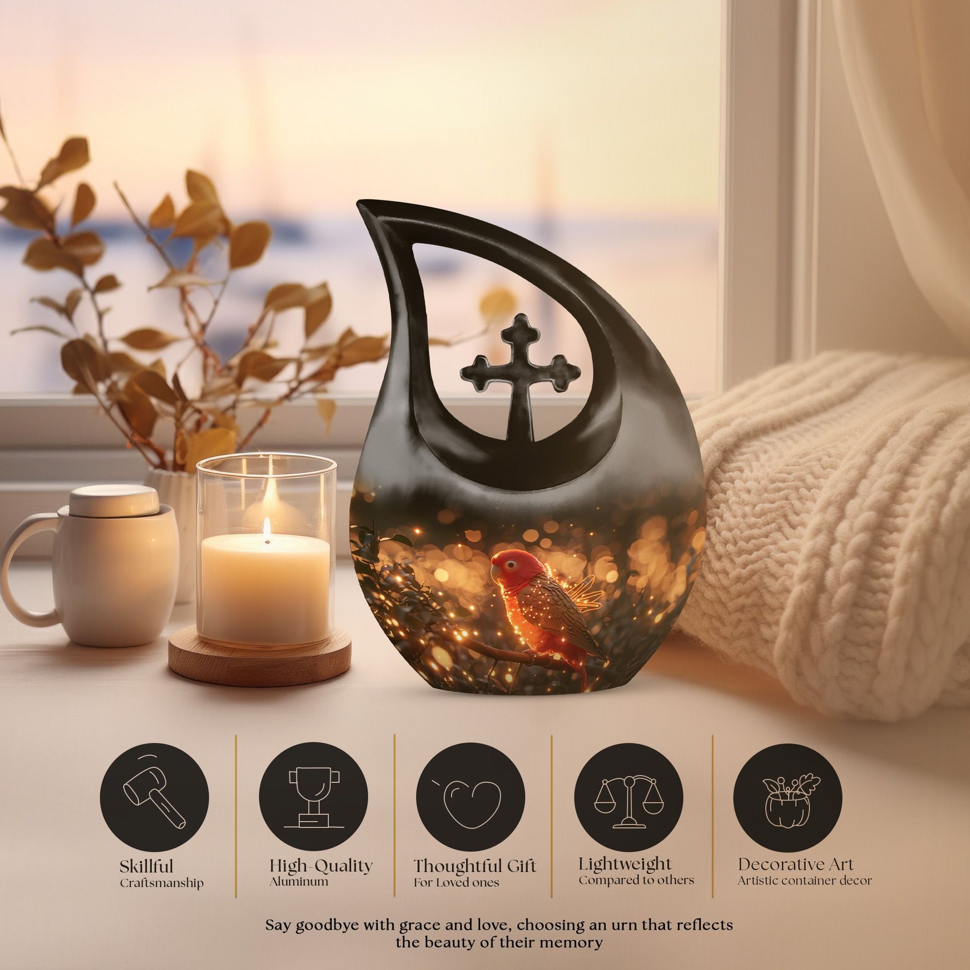 Bird Urns For Ashes - Small Urn For Ashes Keepsake