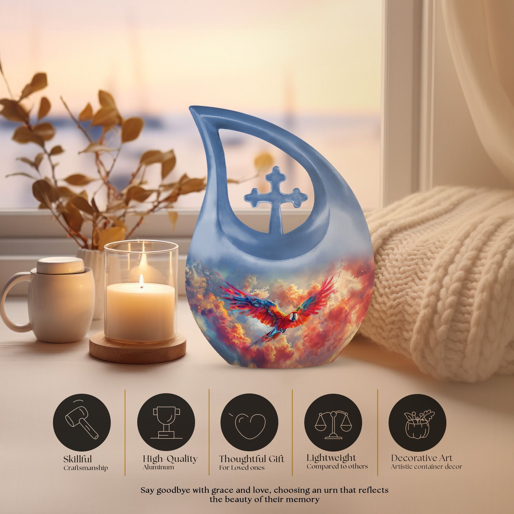 Bird Urns For Ashes - Small Urn For Human Ashes Keepsake