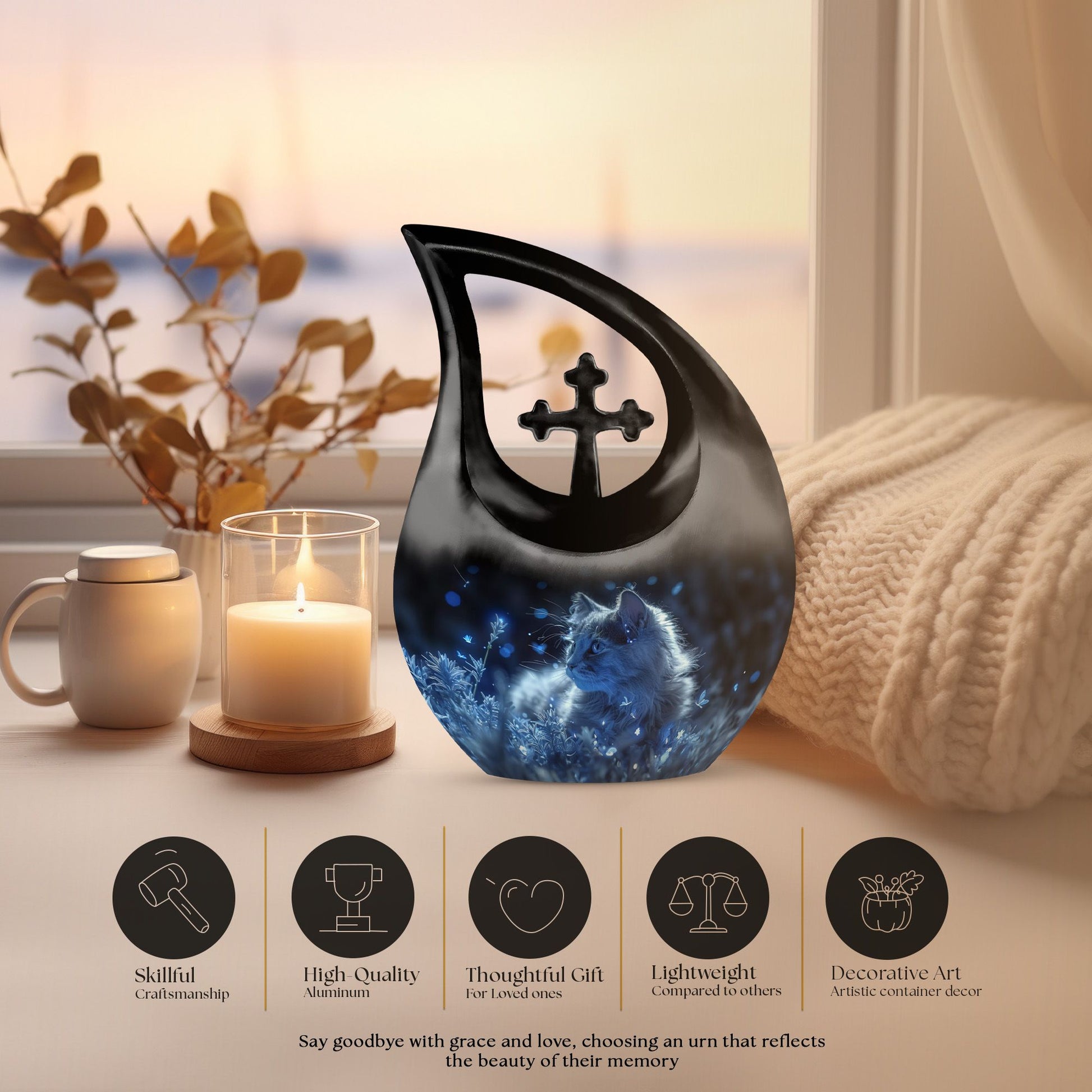 Cat Urns For Ashes - Mini Urn For Mom Ashes