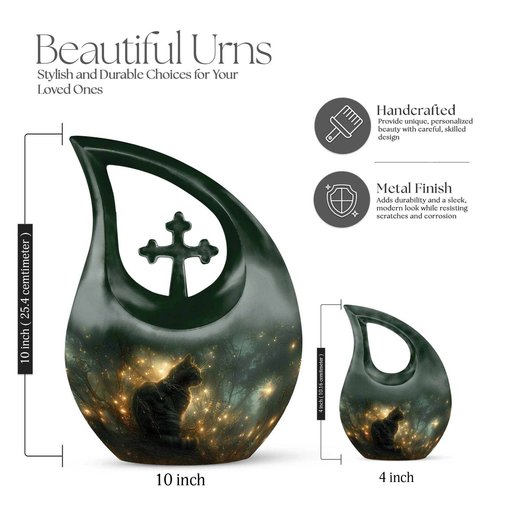 Cat Urns For Ashes - Memorial Ashes Keepsake